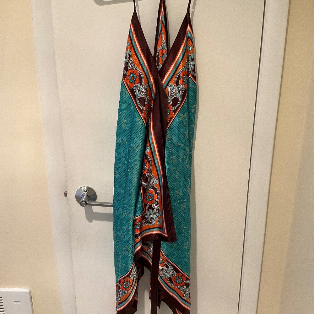 Turquoise Handkerchief Dress
